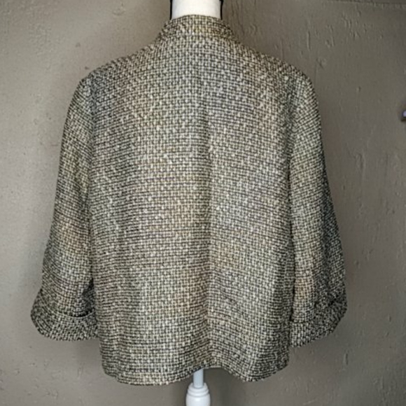 AXceSS Mandari Collar Tweed Suit Jacket Blazer XL - Picture 5 of 6